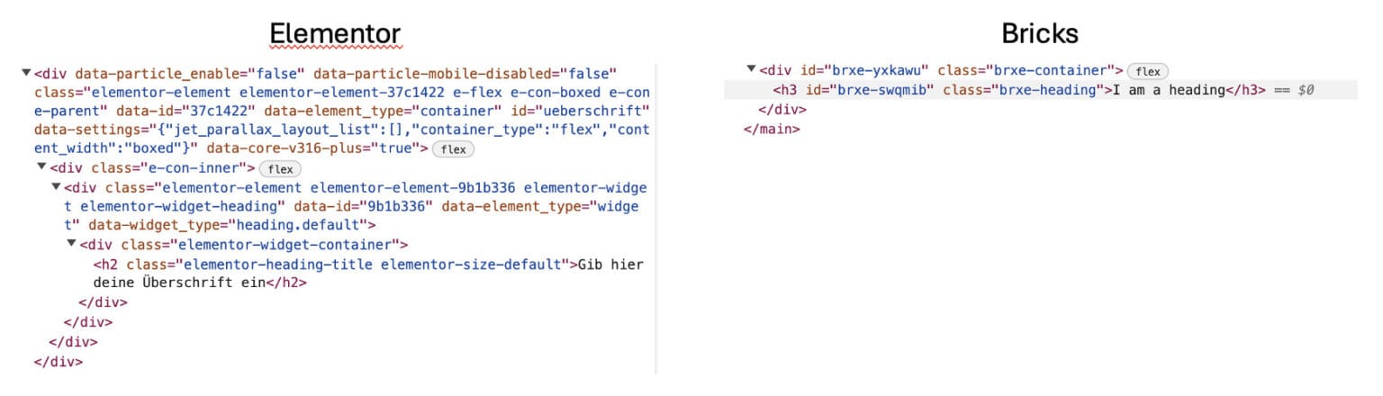 Webseitenerstellung mit Elementor und Bricks.